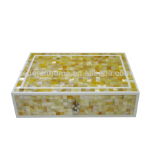 Отель раковины принадлежности коробка для хранения желтая оболочка макияж ящик для хранения